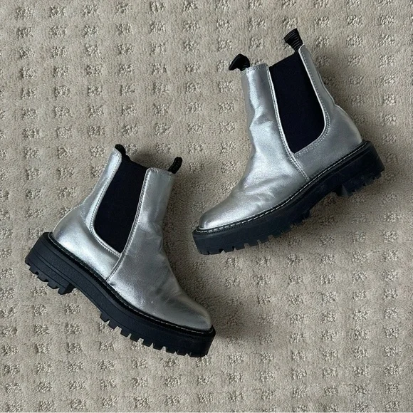 Sam Edelman Silver Boots - Picture 1 of 5